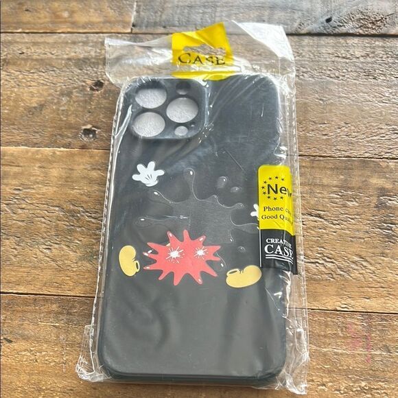Mickey Mouse Black Phone Case 13 Pro Max - Picture 1 of 1